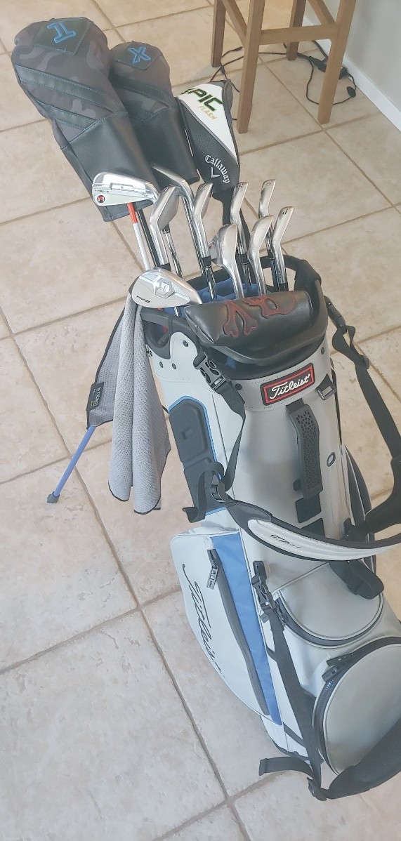 Golf Stand Bag Lightweight Portable Golf Cart Bag 14 Way Full-Length Top  Divider